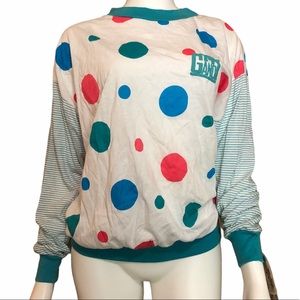 Vintage NWT Gitano Nites Dead Stock Dot Shirt 1990